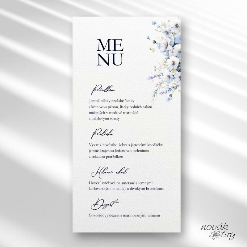 Svatební oznámení - menu - Svatební menu 22 Kč