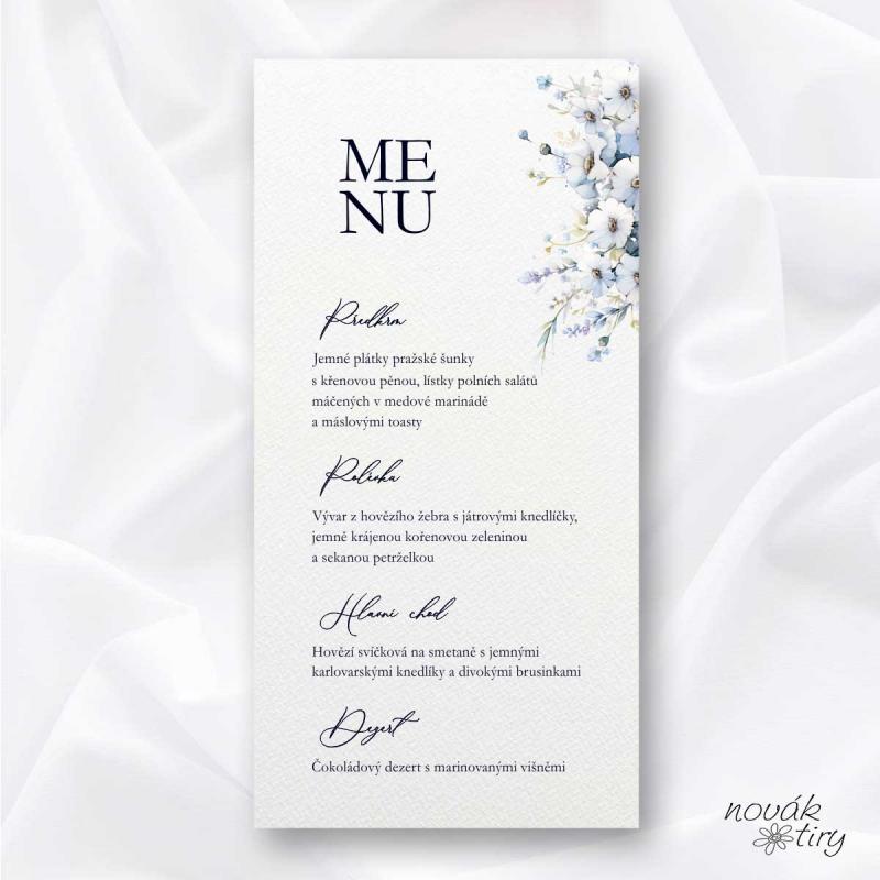 Svatební oznámení - menu - Svatební menu 22 Kč